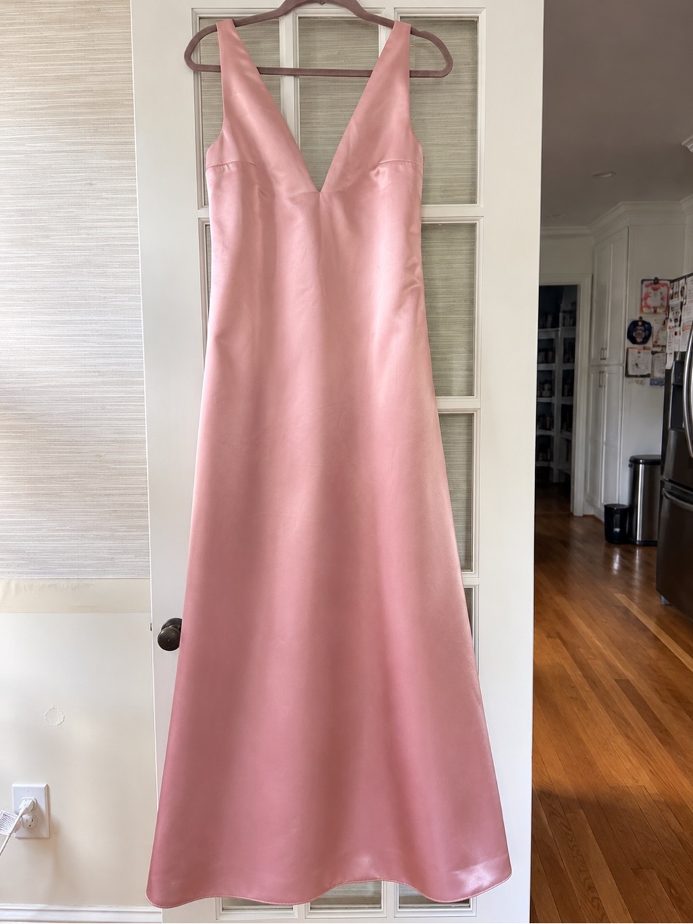 STAUD Teagan Dress Cherry Blossom Pink Satin Maxi NWT Size S